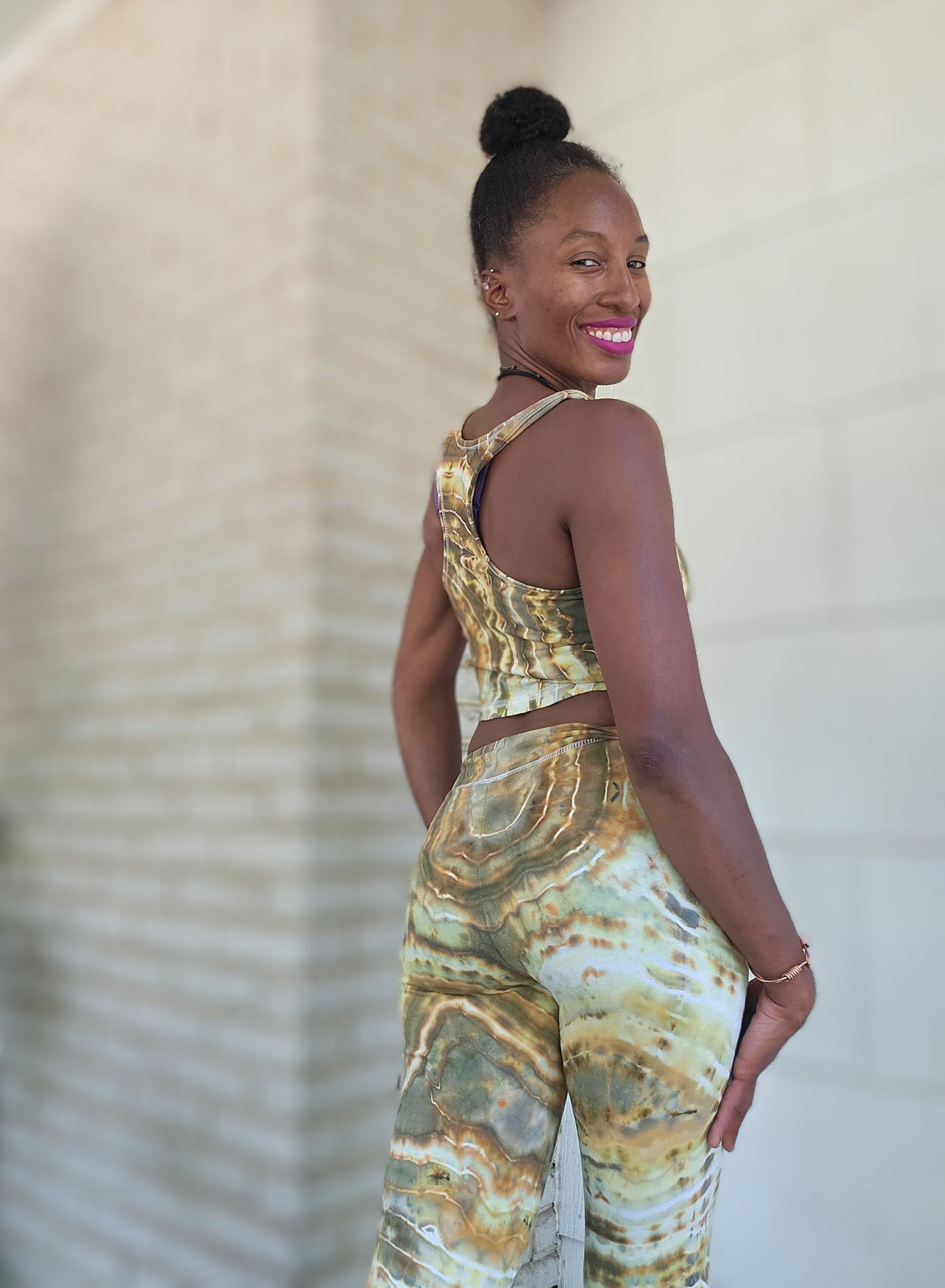 Medium Cotton crop top with matching Cotton leggings