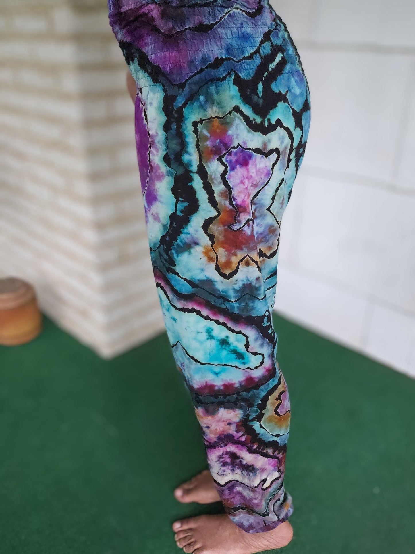 Small "Split Personality" Rayon Harem Pants