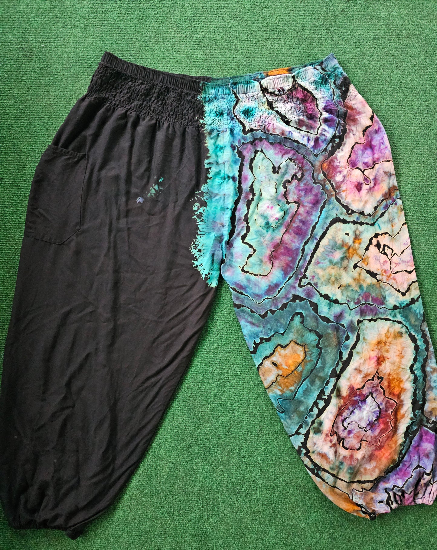 4XL "Split Personality" Rayon Harem Pants