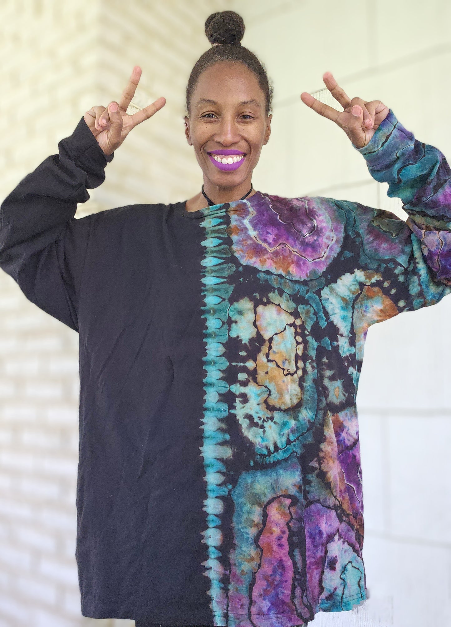 EXTRA LARGE "SPLIT PERSONALITY" UNISEX LONG SLEEVE (FITS A 2XL)