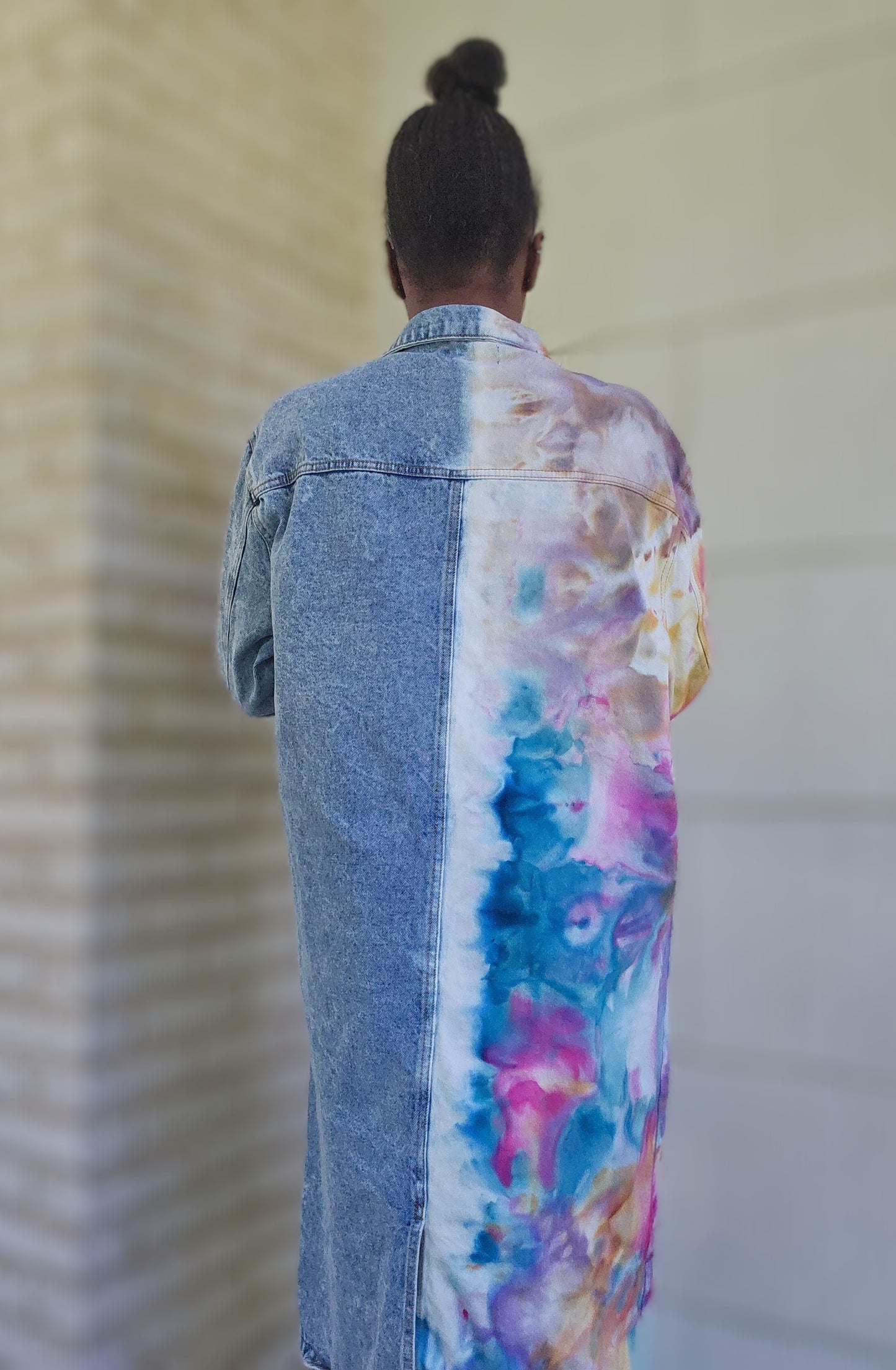 Extra Large Long Split Personality Chakra Edition Jean Jacket