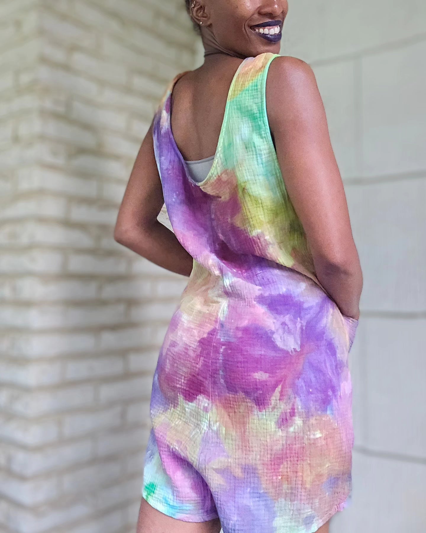 Large Gauze Beach Romper