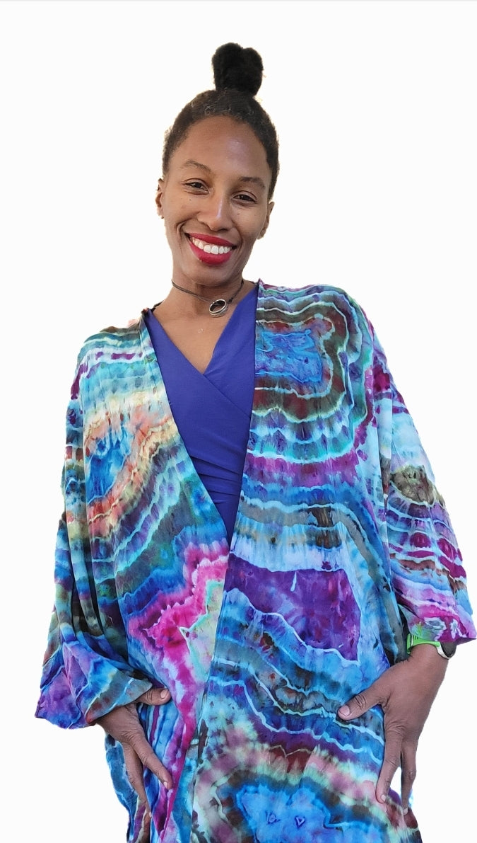Asymmetric Rayon Jacket (PLUS SIZE)
