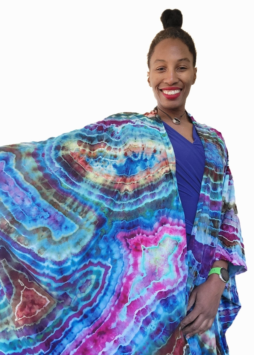 Asymmetric Rayon Jacket (PLUS SIZE)