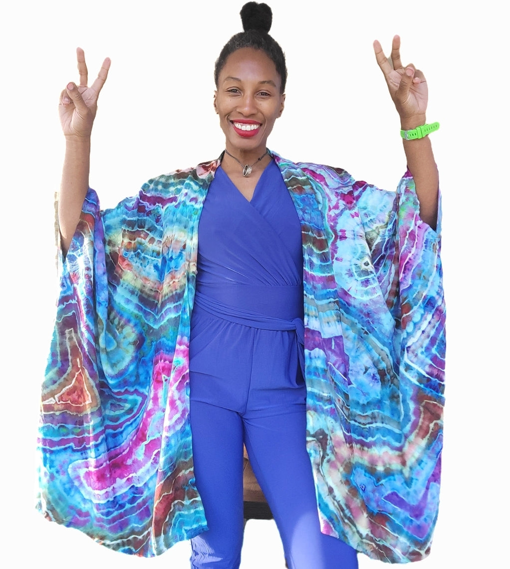 Asymmetric Rayon Jacket (PLUS SIZE)