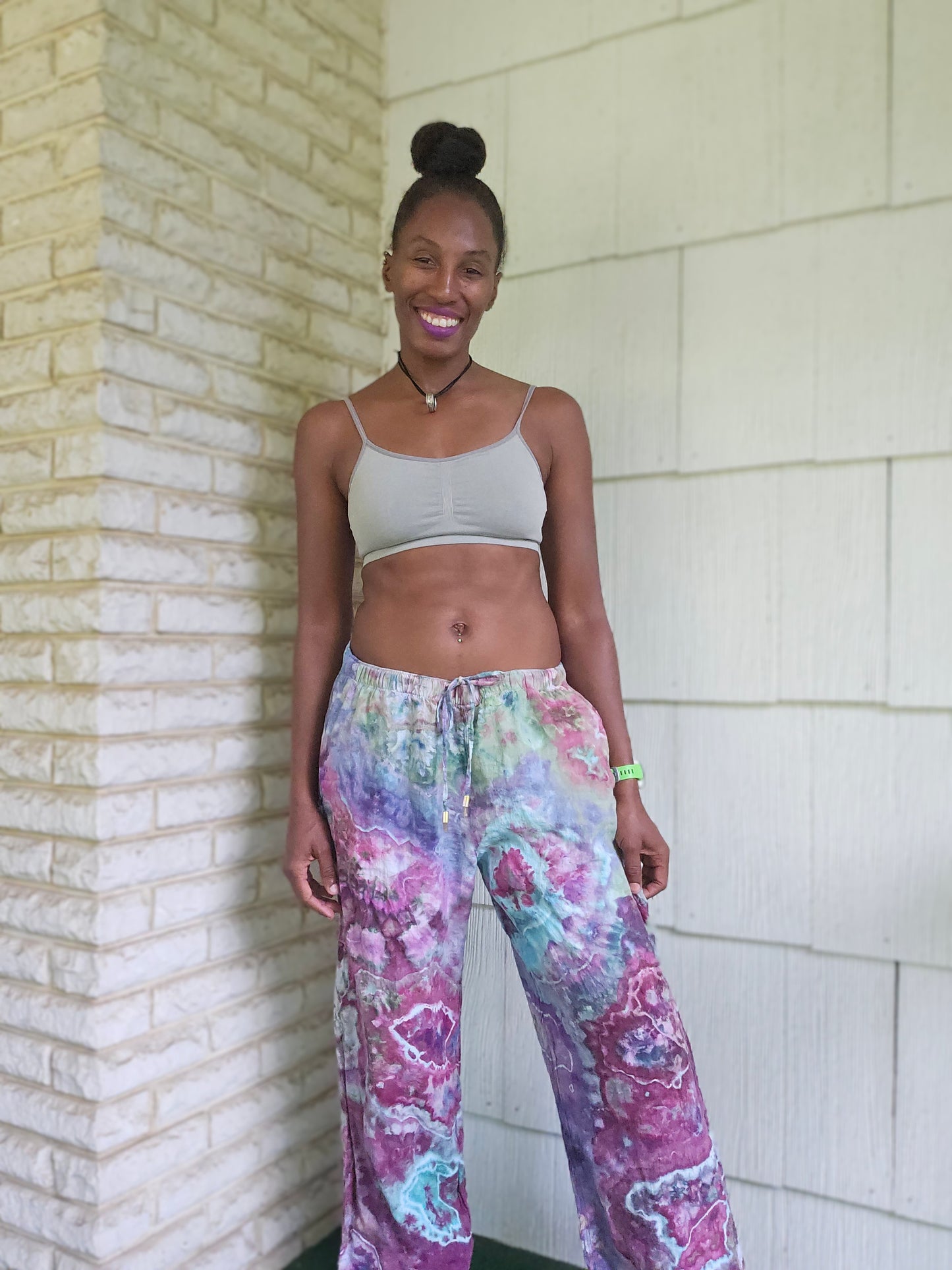 Womens Linen Drawstring Pants