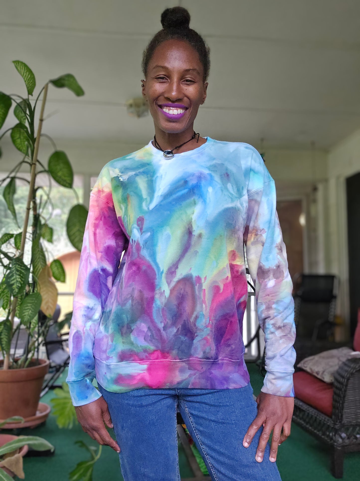 Small Long Sleeve Crew Fleece  Neck Top ONLY (Matching Joggers Seperate listing)