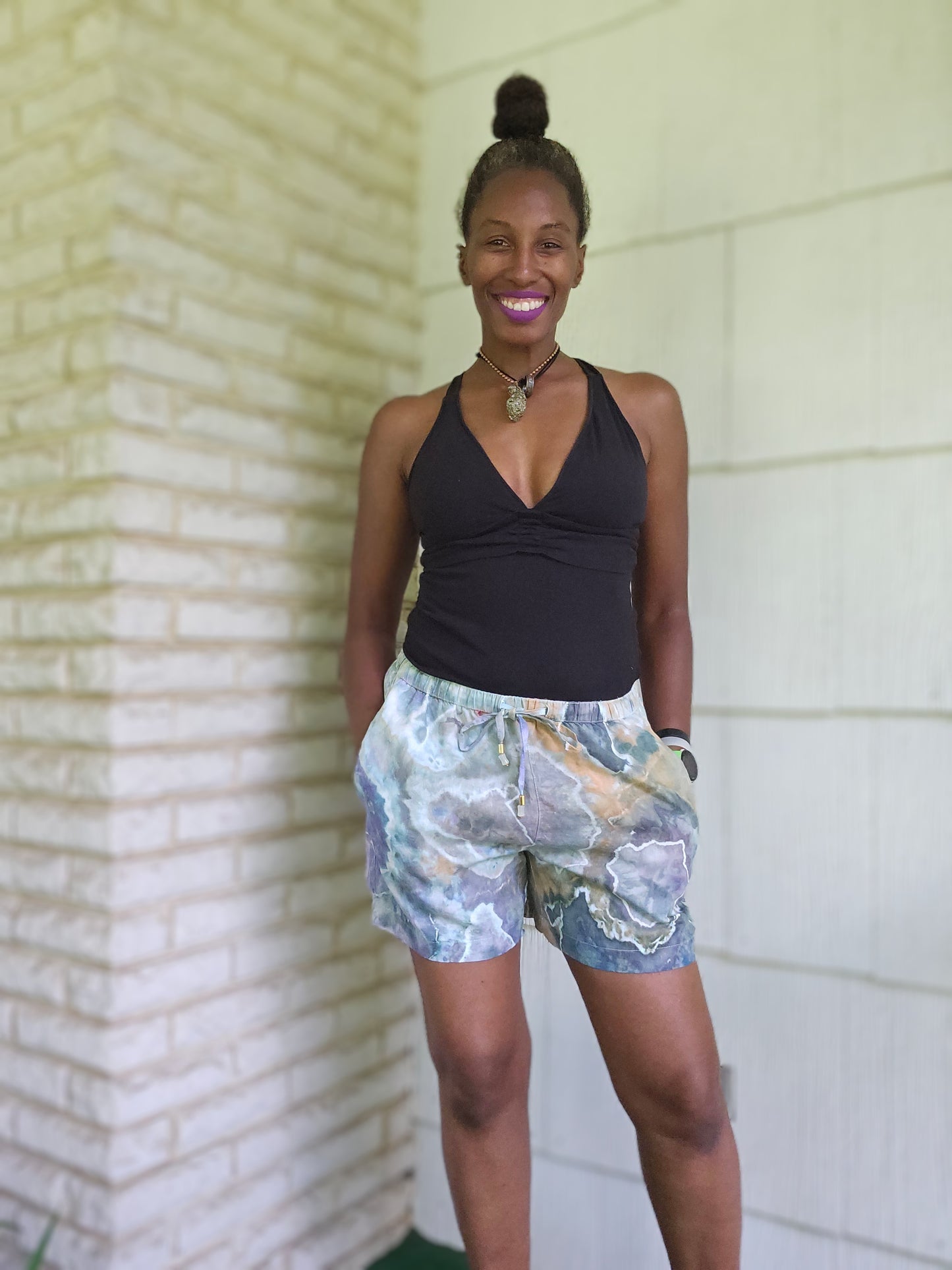Small 100% Linen Drawstring Shorts