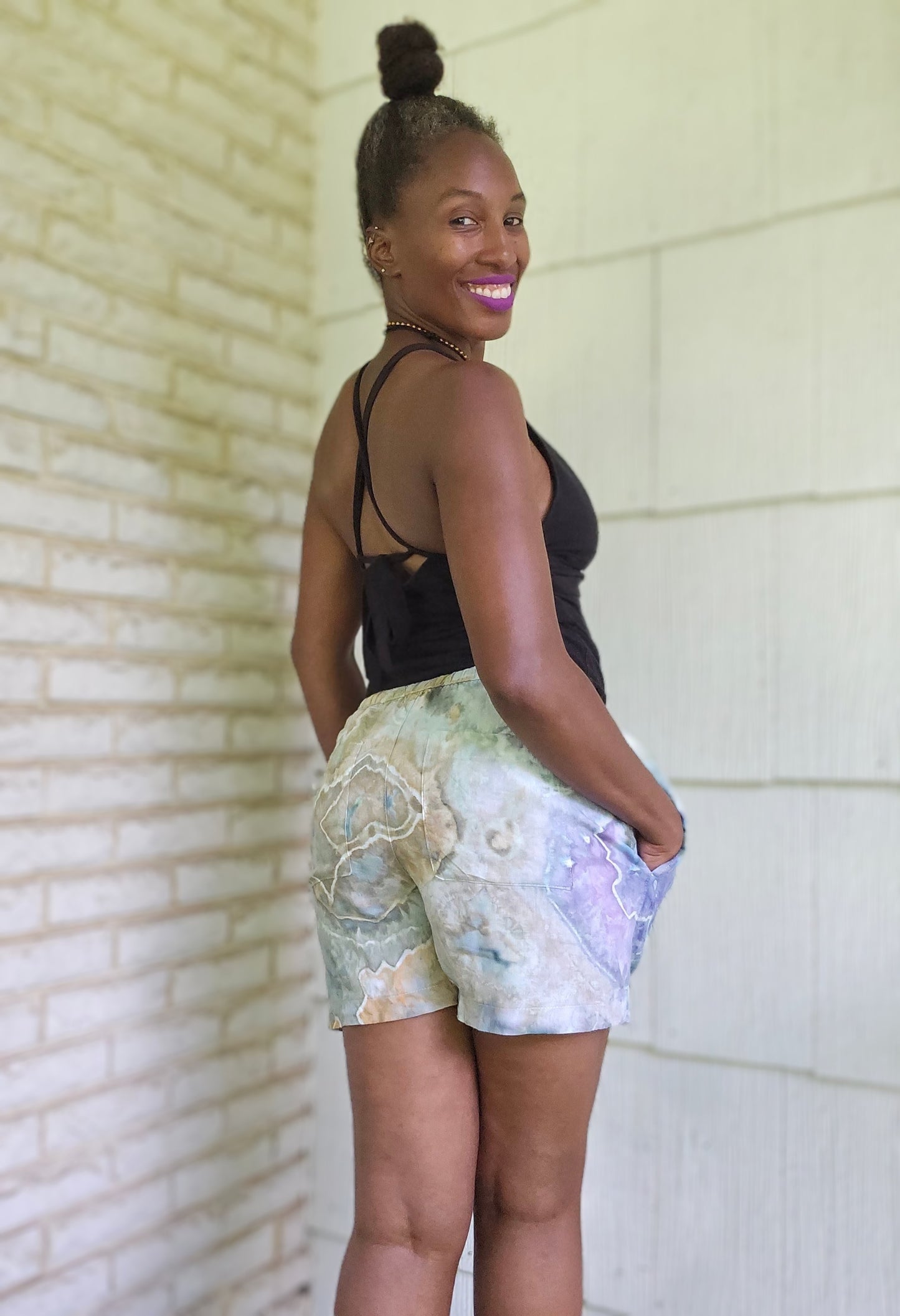 Small 100% Linen Drawstring Shorts