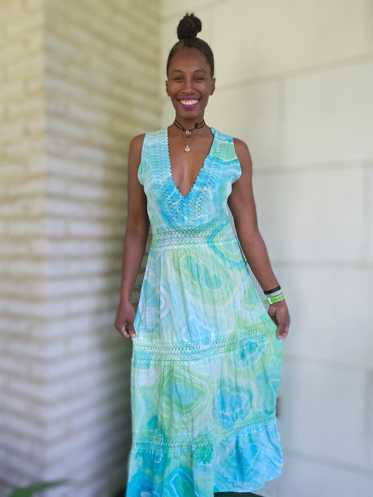 Large Peruvian Cotton Maxi Dress