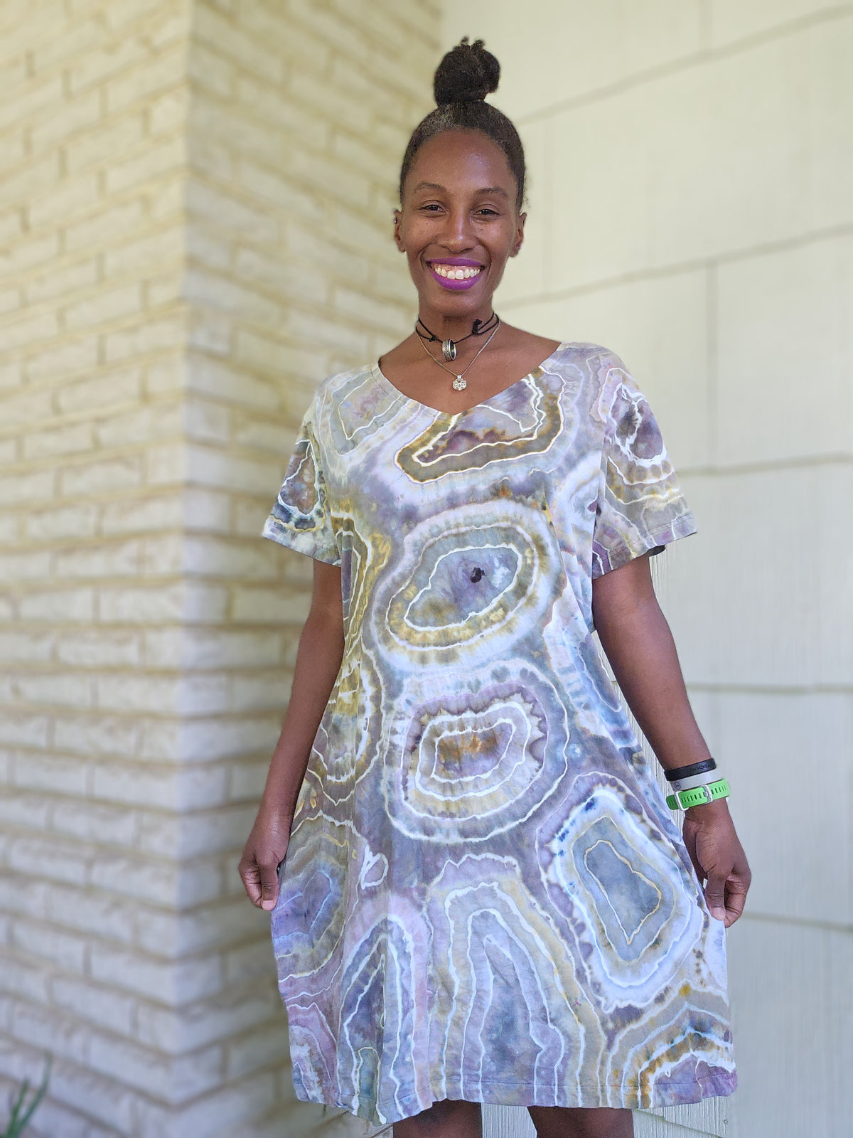 2XL/3XL V-neck Cotton Dress *Runs Small* Measurements below