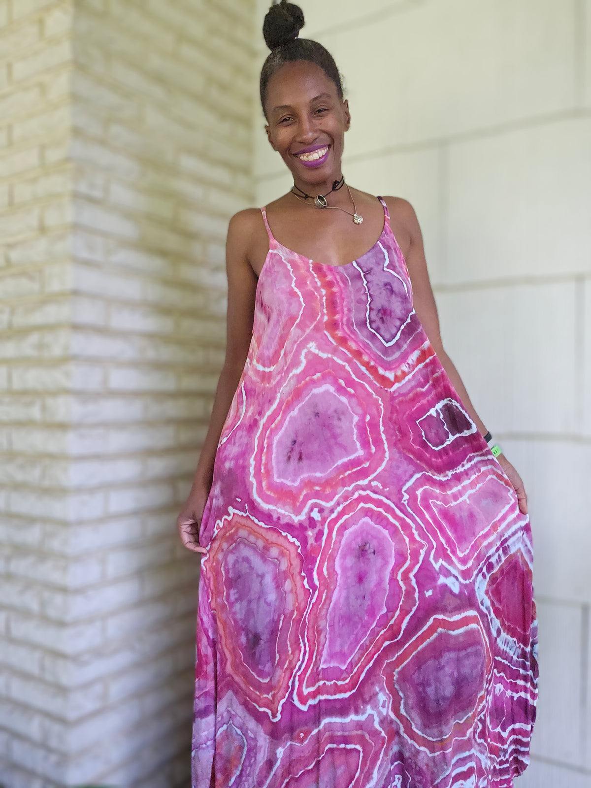 Large Rayon Maxi Dress(Measurements in photo description)