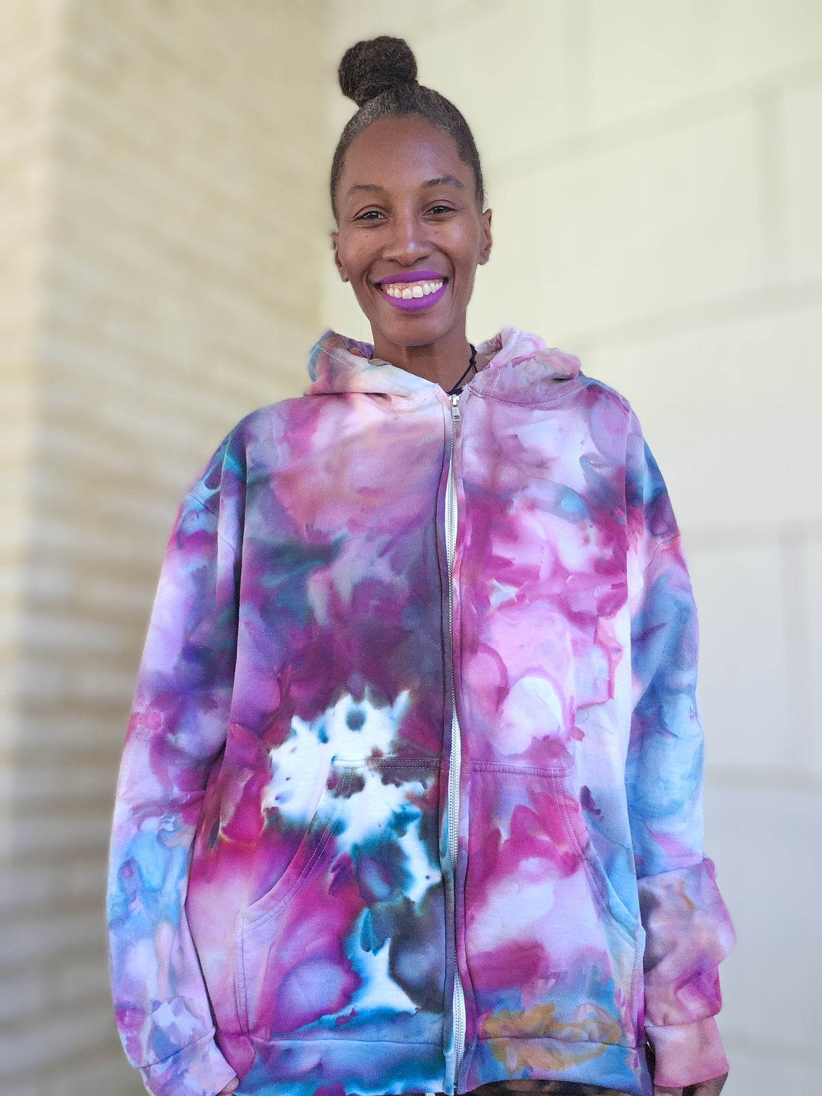 Extra Large Unisex Zipper Hoodie (SEE DESCRIPTION BELOW FOR MEASUREMENTS)