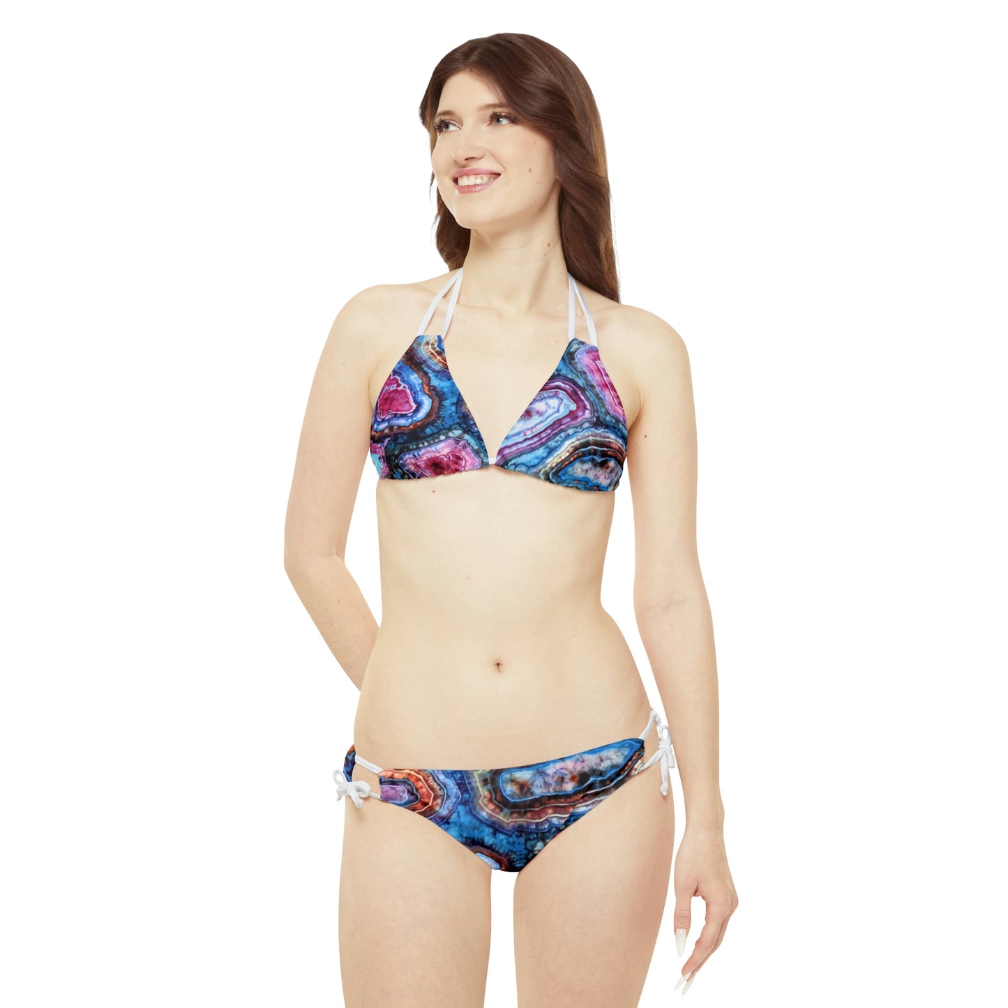 Geode Galaxy Strappy Bikini SET (TOP AND BOTTOM) (Sublimation print)