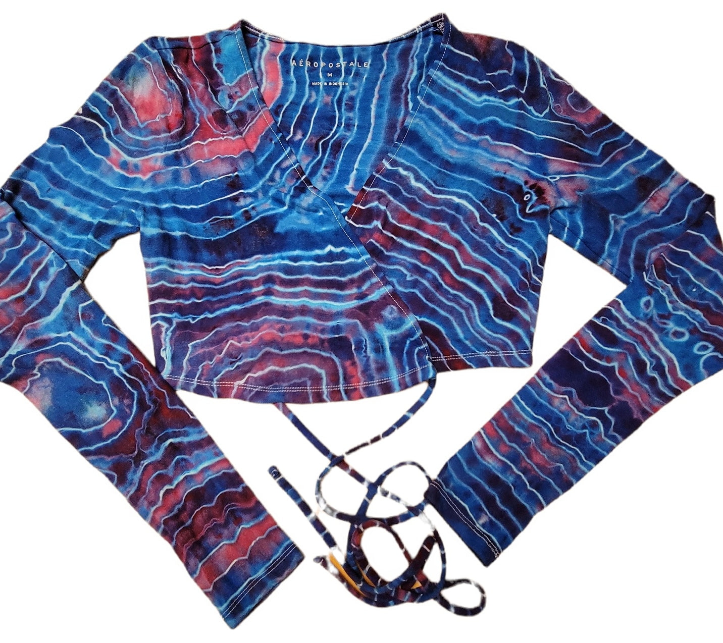 Medium Long Sleeve wrap crop top