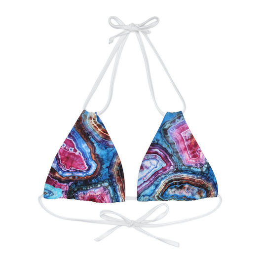 Geode Galaxy Strappy Triangle Bikini Top (ONLY!!!)